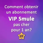 Abonnement VIP Smule pas cher pour 1 an